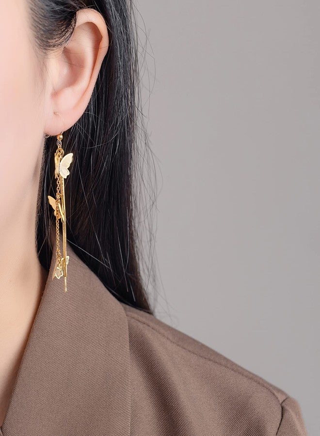 KMEOSCH Plastic Earrings,KMEOSCH Drop Dangle Butterfly Earrings on Plastic Hooks for Sensitive Ears - Image 2
