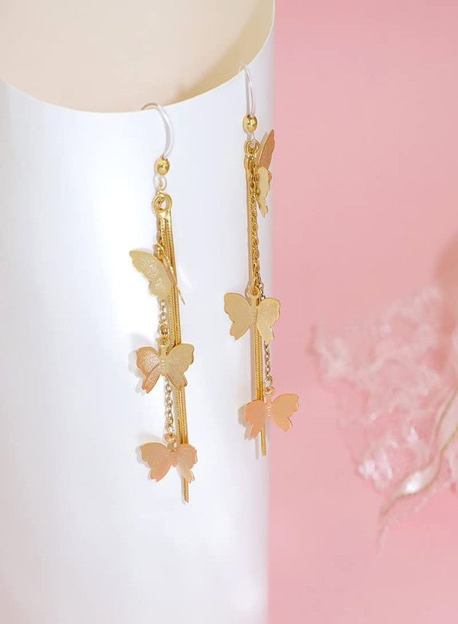 KMEOSCH Plastic Earrings,KMEOSCH Drop Dangle Butterfly Earrings on Plastic Hooks for Sensitive Ears - Image 5