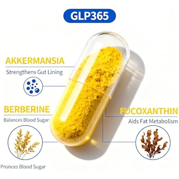 NUU3 GLP365 Natural GLP‑1 Support Supplement with Berberine, Fucoxanthin, Akkermansia for Appetite, Blood Health & Cravings Control – Non-GMO, Keto Friendly - 60 Capsules - Image 3