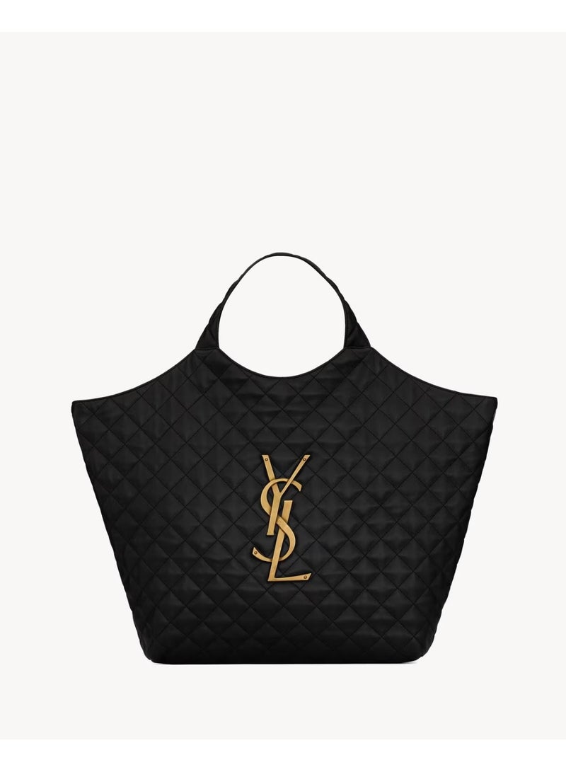 حقيبة توت فاخرة مزودة بشعار YSL الذهبي الكلاسيكي - مجموعة حقيبة يد كبيرة السعة مع حقيبة مطابقة - حقيبة مصممة أنيقة للنساء - Image 2