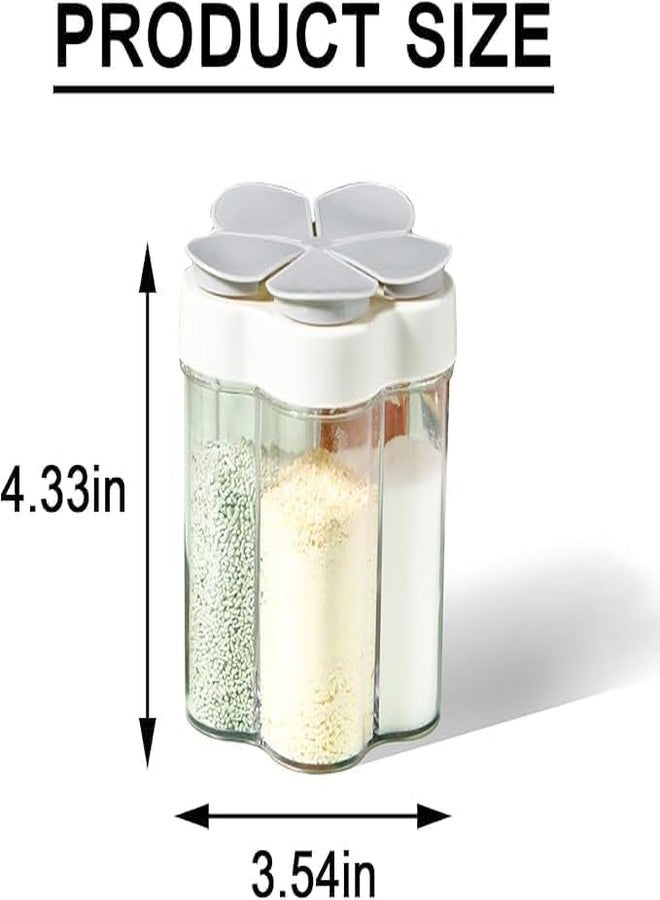 Divik 5 in 1 Camping Seasoning Jar | Clear Plastic Condiment Bottle Masala Storage Container for Camper, Hiking, BBQ, Picnic | Spice Tank for Salt/Pepper/Sugar Dispenser (1) - Image 2