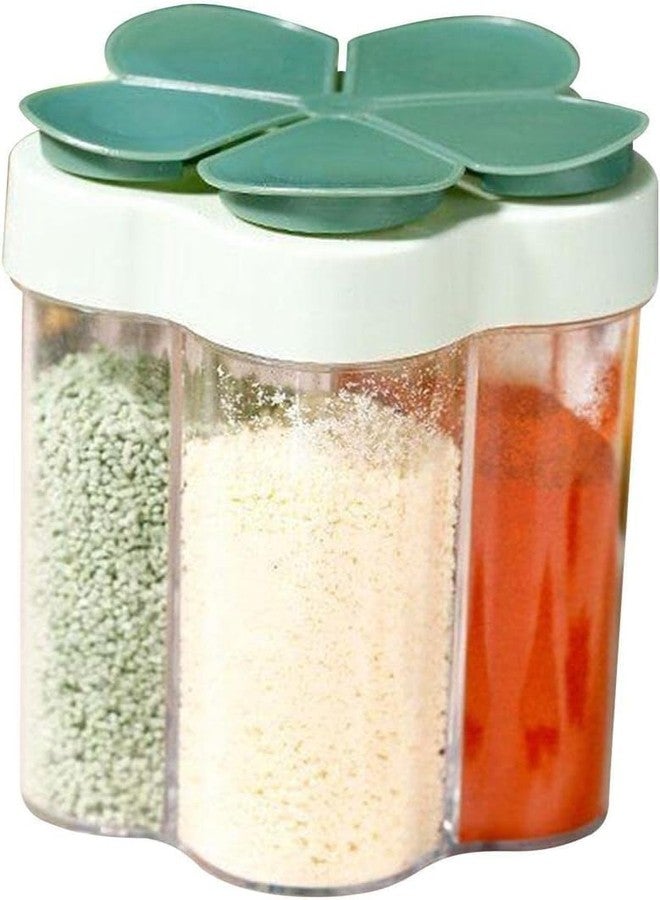 Divik 5 in 1 Camping Seasoning Jar | Clear Plastic Condiment Bottle Masala Storage Container for Camper, Hiking, BBQ, Picnic | Spice Tank for Salt/Pepper/Sugar Dispenser (1) - Image 1