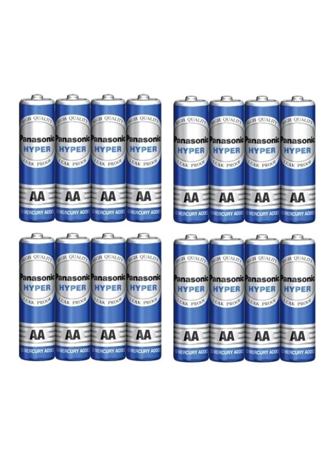 Panasonic 16-Pack Hyper AA Battery Blue/White/Black - Image 1