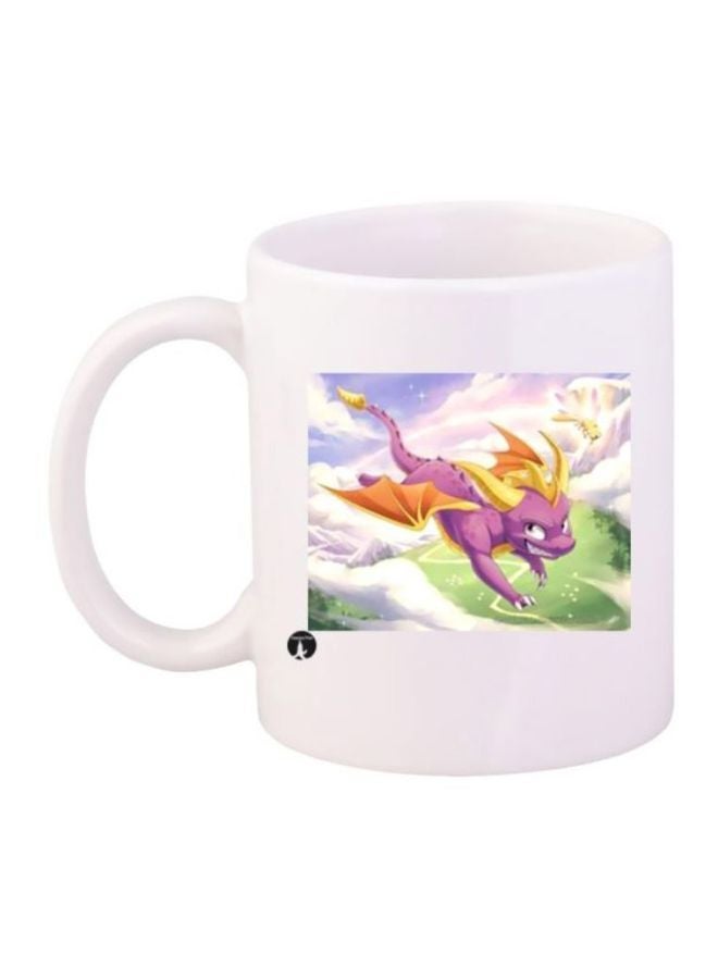 RYN Game Spyro Character Printed Coffee Mug White/Purple/Green