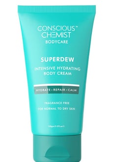 CONSCIOUS CHEMIST Deep Hydrating Body Moisturizer|150gm|For Dry Skin|Instant Hydration, Non-Greasy Cream With Ceramides, Hyaluronic Acid & Colloidal Oatmeal|For Unisex|Fragrance Free, Cruelty Free  - Image 1
