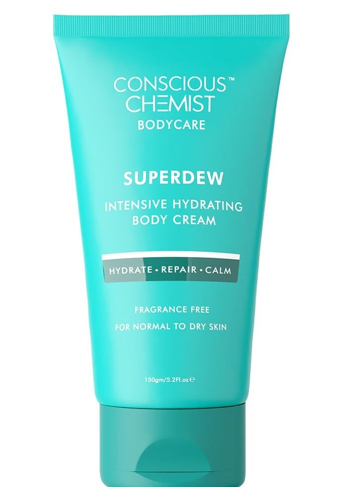 CONSCIOUS CHEMIST Deep Hydrating Body Moisturizer|150gm|For Dry Skin|Instant Hydration, Non-Greasy Cream With Ceramides, Hyaluronic Acid & Colloidal Oatmeal|For Unisex|Fragrance Free, Cruelty Free - Image 1