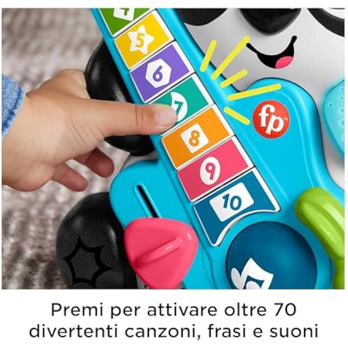 Fp FISHER PRICE ANIMAL BAND - GINA LA PANDINA LEARN TO COUNT, INTERACTIVE LEARNING PANDA WITH 10 BUTTONS AND 70 SONGS, LIGHT, SOUNDS AND MICROPHONE, CHILDREN'S TOY, 9+ MONTHS, HYL03 - Image 3