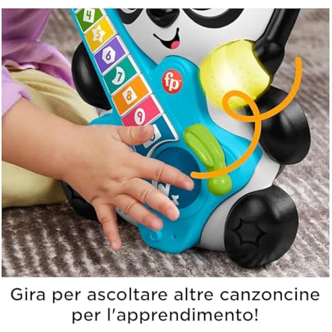 Fp FISHER PRICE ANIMAL BAND - GINA LA PANDINA LEARN TO COUNT, INTERACTIVE LEARNING PANDA WITH 10 BUTTONS AND 70 SONGS, LIGHT, SOUNDS AND MICROPHONE, CHILDREN'S TOY, 9+ MONTHS, HYL03 - Image 4