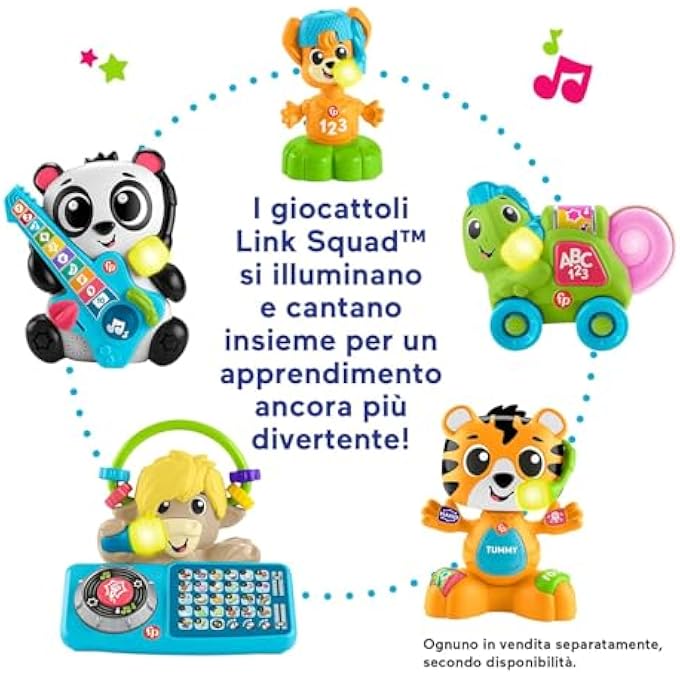 Fp FISHER PRICE ANIMAL BAND - GINA LA PANDINA LEARN TO COUNT, INTERACTIVE LEARNING PANDA WITH 10 BUTTONS AND 70 SONGS, LIGHT, SOUNDS AND MICROPHONE, CHILDREN'S TOY, 9+ MONTHS, HYL03 - Image 5