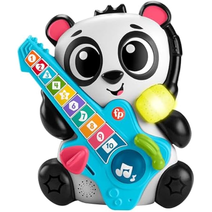 Fp FISHER PRICE ANIMAL BAND - GINA LA PANDINA LEARN TO COUNT, INTERACTIVE LEARNING PANDA WITH 10 BUTTONS AND 70 SONGS, LIGHT, SOUNDS AND MICROPHONE, CHILDREN'S TOY, 9+ MONTHS, HYL03 - Image 1