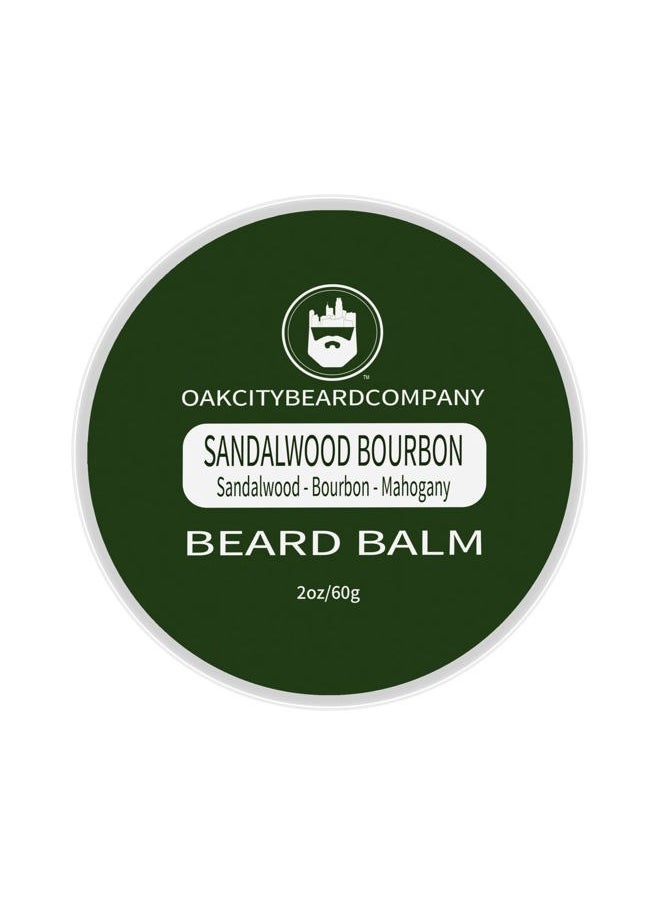 Oak City Beard Company - Sandalwood Bourbon - 2 Ounce - Beard Balm - Sandalwood - Bourbon - Mahogany - Beard Conditioner - Image 1