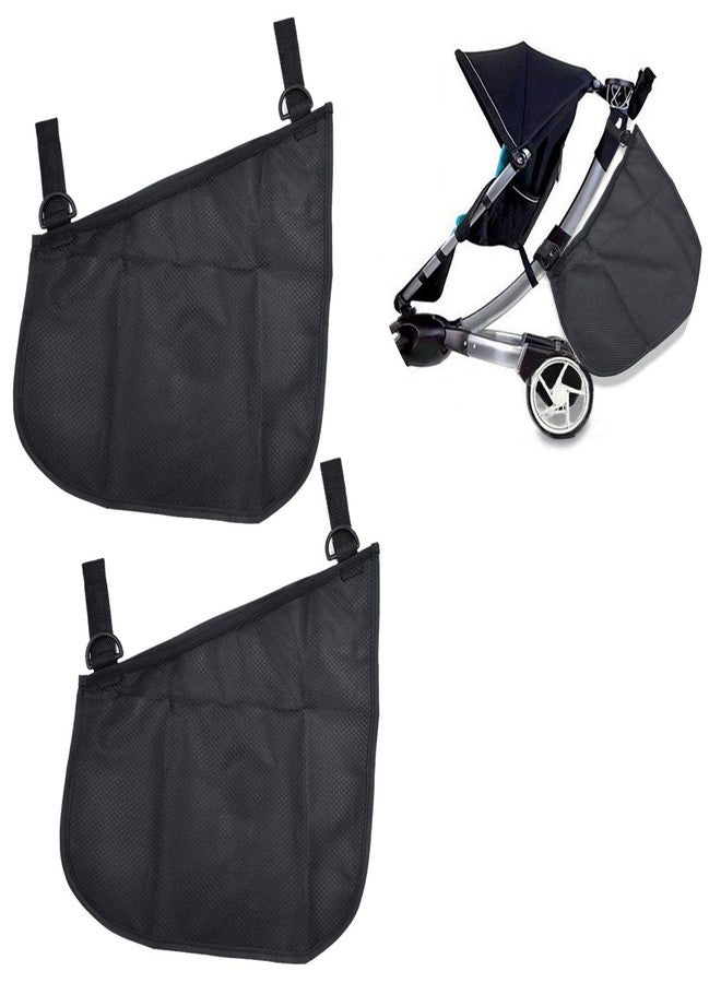 Dogxiong 2 Pack Universal Side Sling Stroller Mesh Cargo Net and Organizer, Extra Stroller Storage Space, Non-Slip and Adjustable Straps - Image 1
