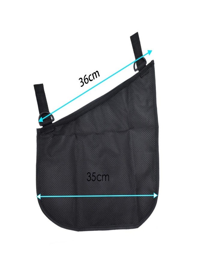 Dogxiong 2 Pack Universal Side Sling Stroller Mesh Cargo Net and Organizer, Extra Stroller Storage Space, Non-Slip and Adjustable Straps - Image 2
