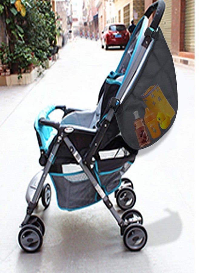 Dogxiong 2 Pack Universal Side Sling Stroller Mesh Cargo Net and Organizer, Extra Stroller Storage Space, Non-Slip and Adjustable Straps - Image 4