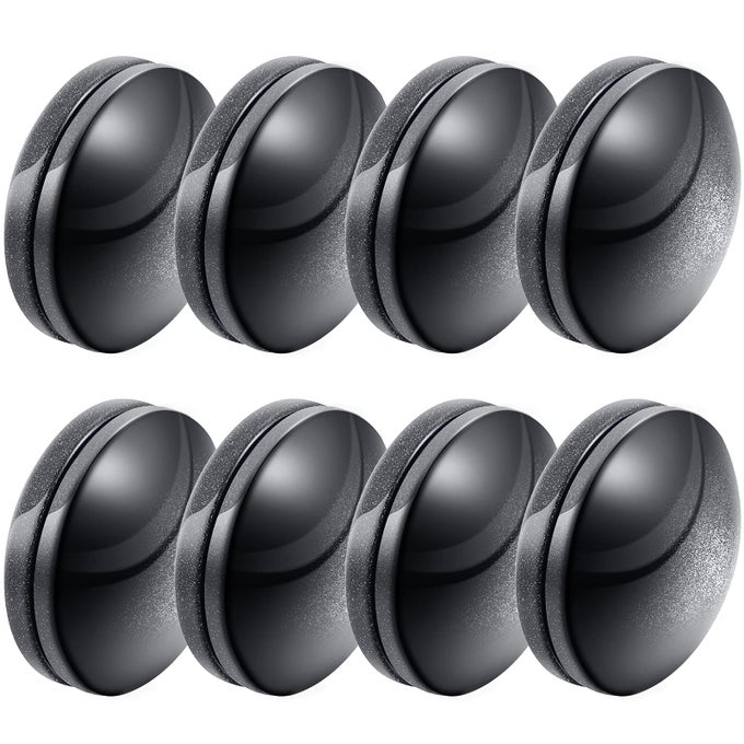 Magnetic Curtain Weights Plastic Covered Heavy Duty No Sew Shower Curtain Magnets Avoid Blowing Around Work for Drapery Tablecloth Flag Outdoor LinerBlack8 Sets