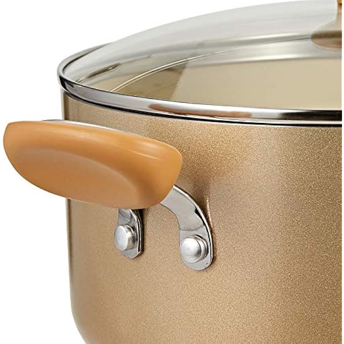 MEYER Cushion Smart Non Stick Casserole With Glass Lid 10L  30 Cm  Cushioned Surface Cooking Stock Pot  Beige  My16868 - Image 3