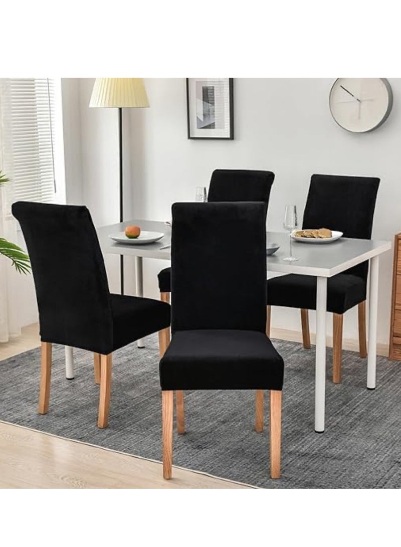 قابل للفصل قابل للغسل أثاث الفندق مطعم كرسي يغطي الفصول الأربعة مطعم ، مأدبة ، فندق عالمي يغطي كرسي ( أسود ) - Image 3