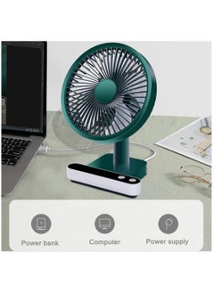 NIBEMINENT Portable Desk Fan, USB Rechargeable Battery Operated Fan with Four Speeds 24h battery life,LED Display Lower Noise,4000Mah for Home, Office, Dormitory,Desktop Table Fans  - Image 4