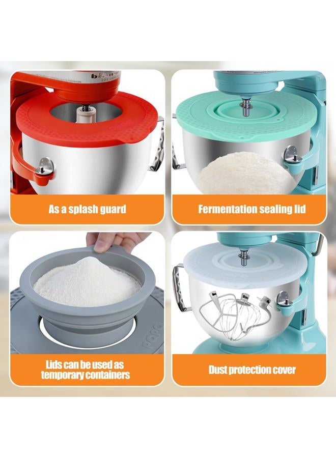 PQPO Silicone Mixer Bowl Cover Compatible with KitchenAid 6-7 Quart Bowl-Lift Stand Mixers, Mixing Bowl Lid Dustproof and Splash-Proof(Red) - Image 4