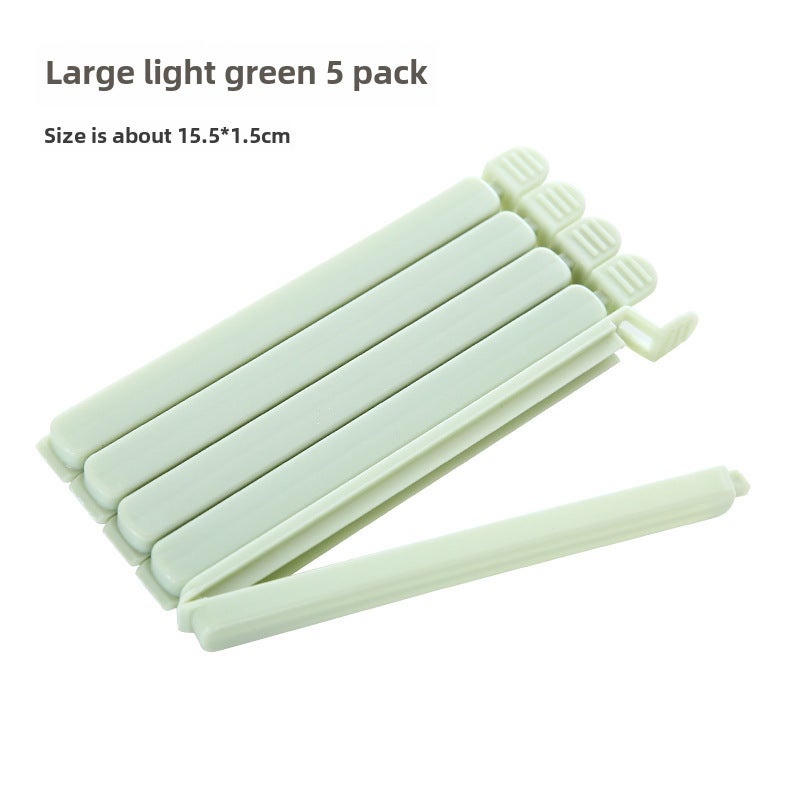 5-Pack Kitchen Bag Sealing Clips [Long 5] Green (240/box) 