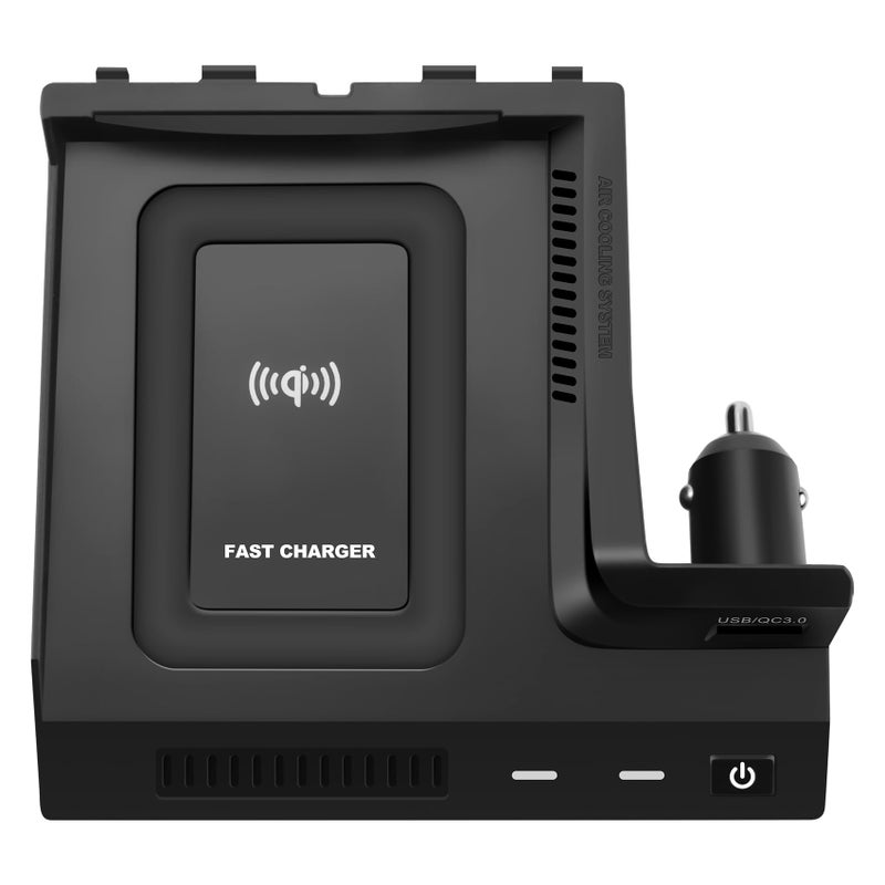 Car wireless charger mobile phone charging case suitable for 2015-2020 W205 C-class C43 C63 X253 GLC class - Image 1