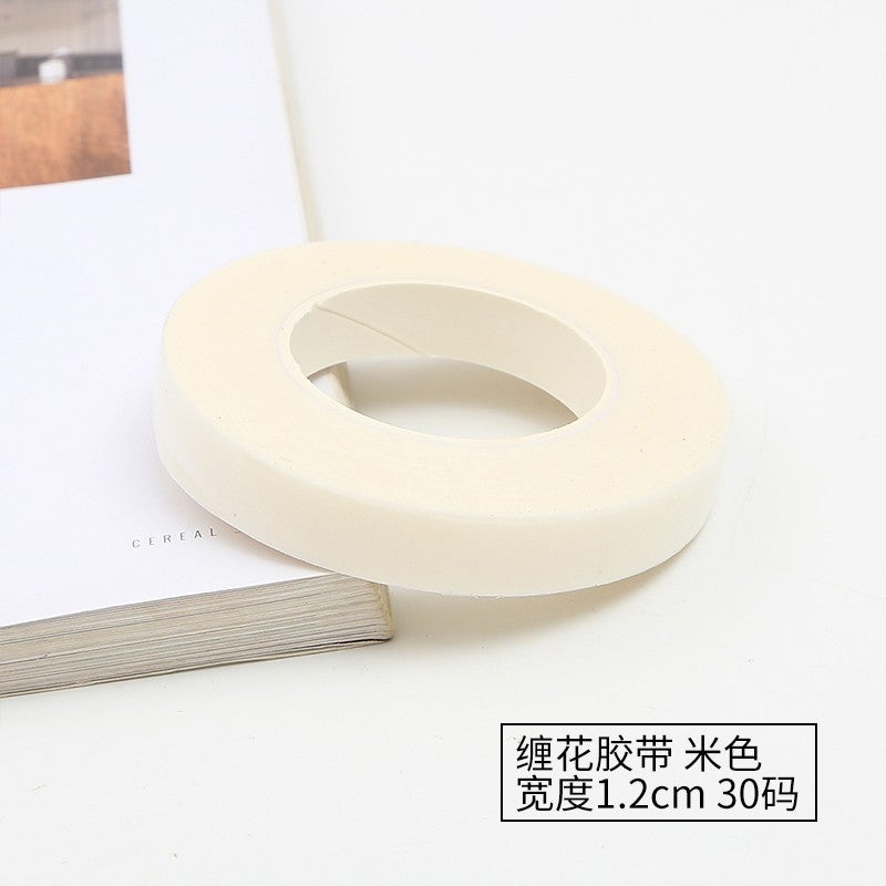Generic Flower winding tape handmade DIY simulation flower flower rod paper bag tape paper tape candy flower rod winding tape wholesale Black width 1.2cm 30 yards - Image 2