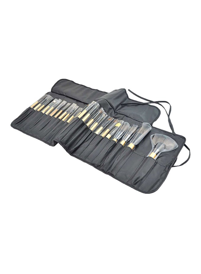 MakeUp for You Professional Cosmetic Brush Set With Folding Bag Cream - Image 4