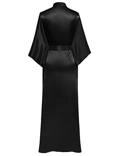 PRODESIGN Satin Kimono Robe Women Long Silky Kimono Bathrobe Sleepwear Wedding Bridesmaid Robe - Image 2