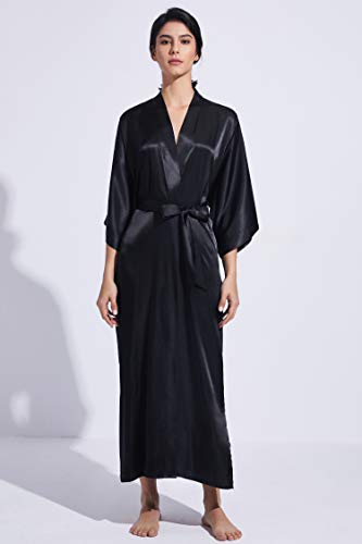 PRODESIGN Satin Kimono Robe Women Long Silky Kimono Bathrobe Sleepwear Wedding Bridesmaid Robe - Image 5