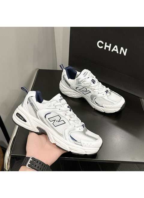 Breathable Mesh 530 Running Shoes Unisex White, white and blue