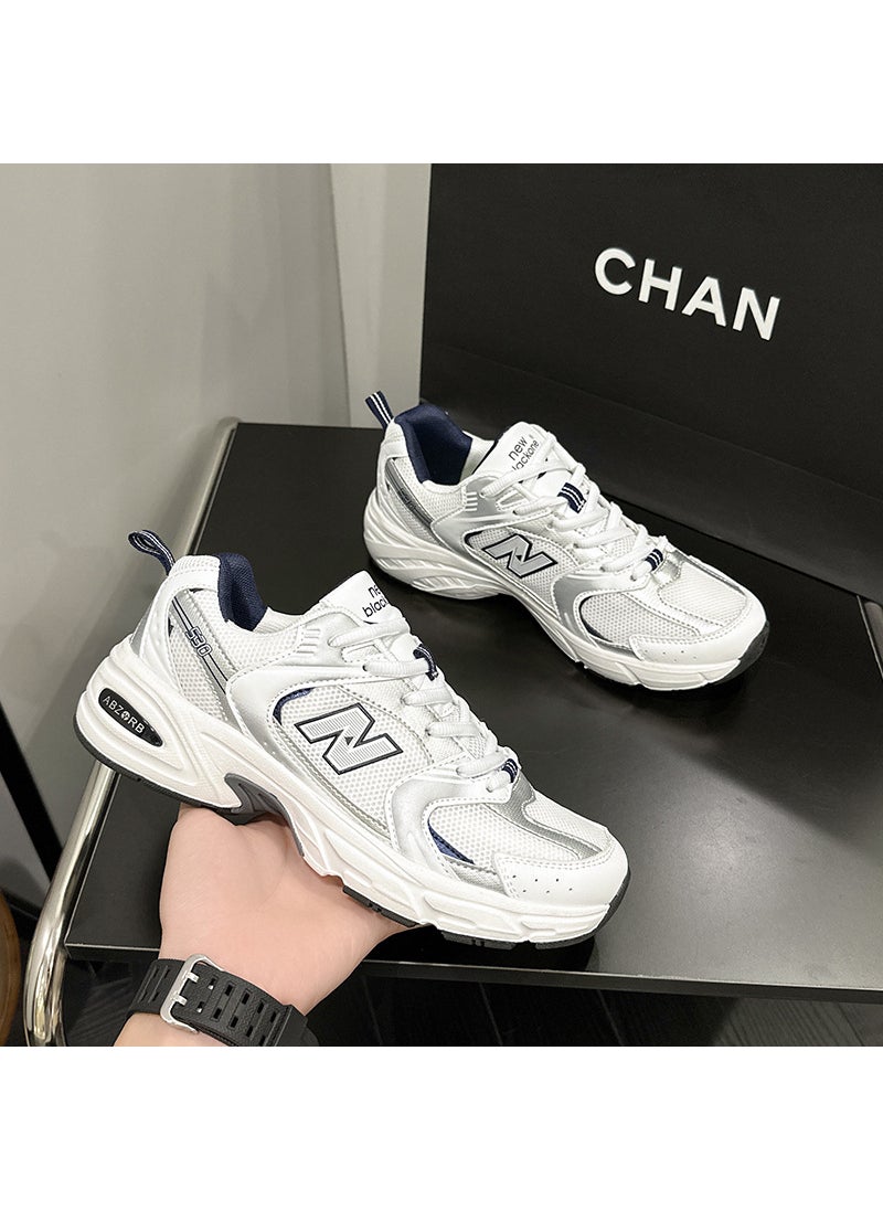 Generic - Breathable Mesh 530 Running Shoes Unisex White, white and blue - Image 1