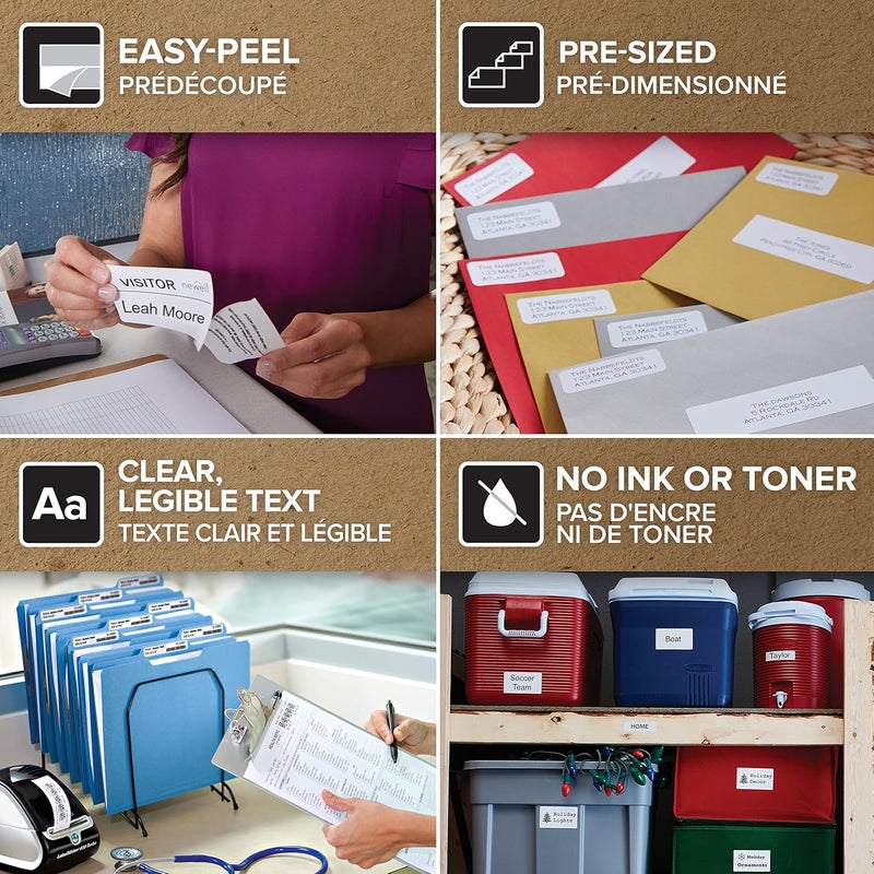 Dymo Authentic LabelWriter Multi-Purpose Labels | 54 mm x 70 mm | Self Adhesive | Roll of 320 Easy-Peel Labels | for LabelWriter Label Makers | Made in Europe - Image 5