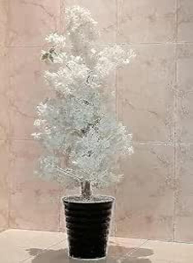 Artificial Tree, White Rose, 130cm
