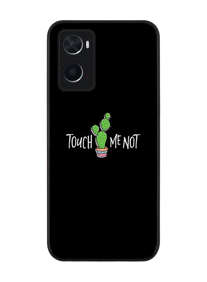 Stylizedd Rugged Black edge case for Oppo A96 4G/A36/A76 Slim fit Soft Case Flexible Rubber Edges Anti Drop TPU Gel Thin Cover - Touch me not - Image 1