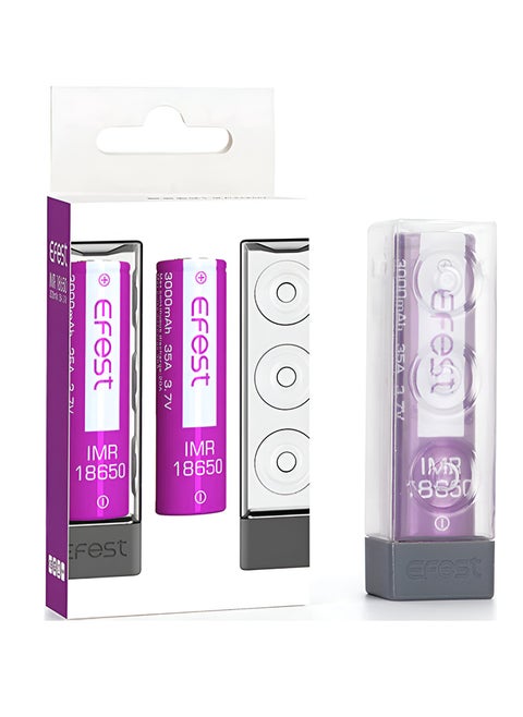 2 Piece INR 18650 3000mAh Battery