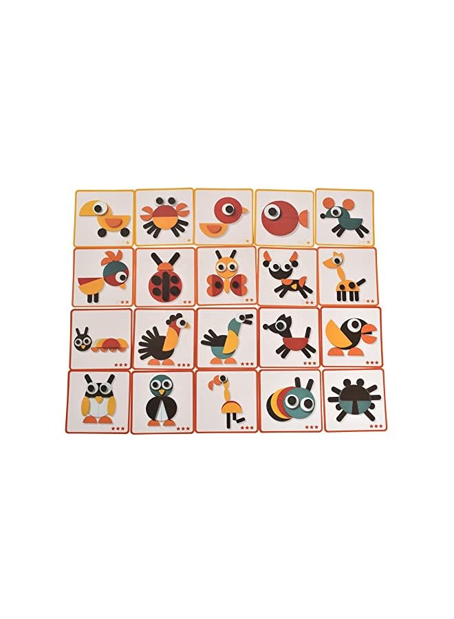 erorex لعبة تعليمية للأطفال، لغز خشبي، قدرة على الإدراك، شخصيات حيوانات إبداعية، مادة آمنة، 3 سنوات وما فوق - Image 2