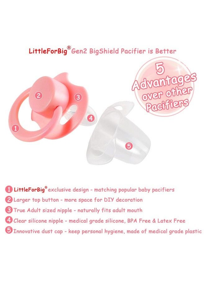 Littleforbig Bigshield Generationii Big Sized Pacifier Pink Fastest Delivery  - Image 3