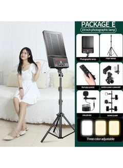 PL PL-48 19inch Large Panel Photographic Led Fill Light With Remote And Tripod Stand Microphone Super Clamp For Video Recording And Photo Shooting  - Image 3