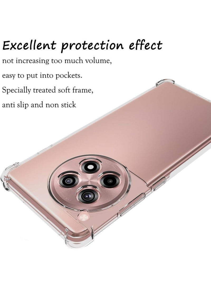 Wtech OnePlus Ace 3 / OnePlus 12R 5G 2024 TPU Bumper Corners With Hard PC Case Cover - Clear - Image 4