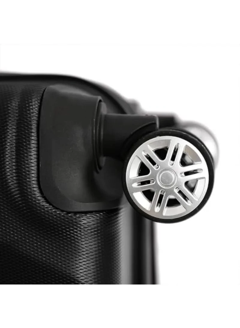 GIORDANO Giordano Hardside Luggage with Spinner Wheels (Black, Set of 3)