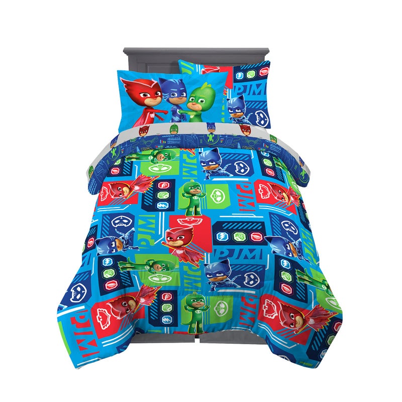 Franco Franco Kids Bedding Super Soft Comforter and Sheet Set with Sham 5 Piece Twin Size PJ Masks