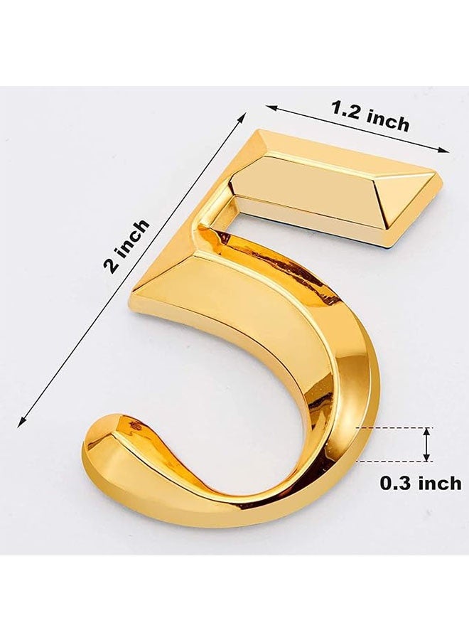 3D Mailbox Numbers for Outdoors, 0-9 Golden Mailbox Numbers, Self Adhesive Door Number Stickers for Letterboxes, Flats, Homes, Rooms, Offices, Waterproof and Non Fall Off, 10 Pcs  - Image 4
