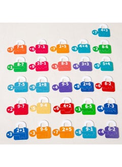 Generic Montessori Early Education Matching Number Letter Unlocking Game Key Fine Action Children Training Baby Educational Toys-Color:Digital Operation Key Matching (color Box)  - Image 1