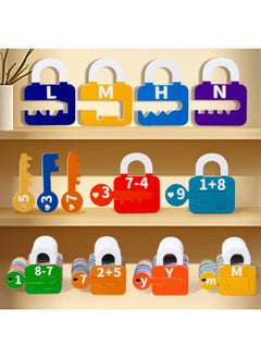 Generic Montessori Early Education Matching Number Letter Unlocking Game Key Fine Action Children Training Baby Educational Toys-Color:Digital Operation Key Matching (color Box)  - Image 2