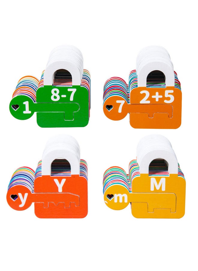 Generic - Montessori Early Education Matching Number Letter Unlocking Game Key Fine Action Children Training Baby Educational Toys-Color:Digital Operation Key Matching (color Box) - Image 1