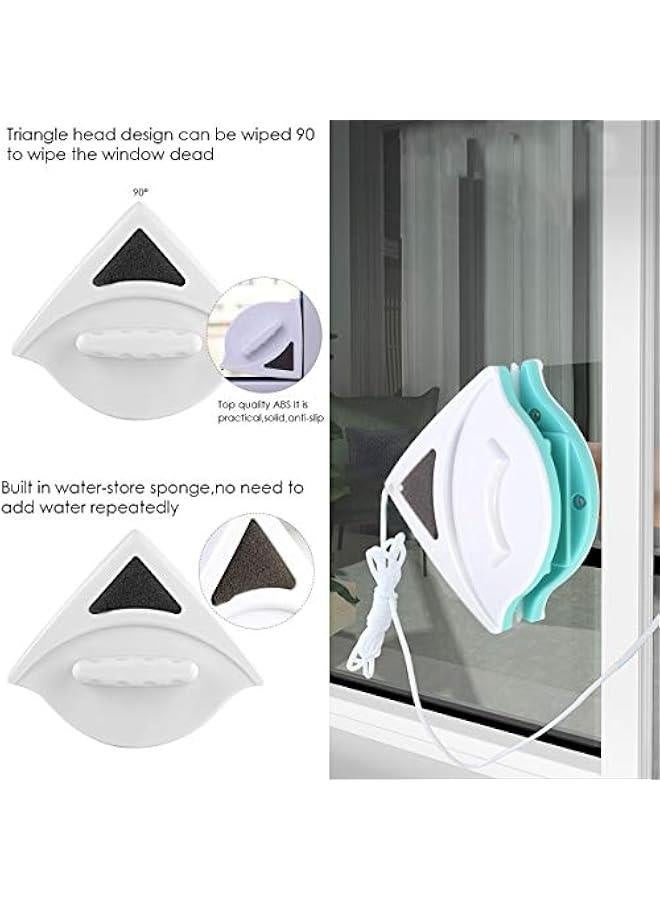 Thick Window Glass Cleaner Wiper Double-Sided Surface Brushes Cleaning Magnetic Glass Cleaning Brush for for Sliding Doors, Windows, Vehicle Windows, Shower Screens - Image 3