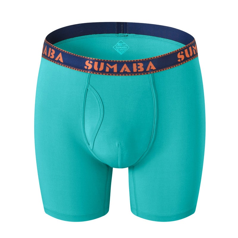 SUMABA Mens
 Extended Leg Sports Underwear, Quick Dry Breathable Moisture Wicking Comfort Boxer Briefs For Daily Training, Available Sizes M To 3XL - Image 1