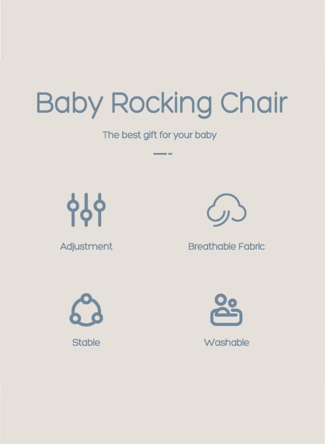 جونيوك المحمولة حديثي الولادة الطفل التوازن كرسي الروك مع 3 نقطة تسخير - Image 5