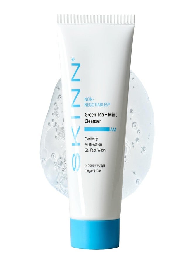 SKINN Daily Face Wash, Multi-Action Gel, Green Tea + Mint Cleanser - Image 1