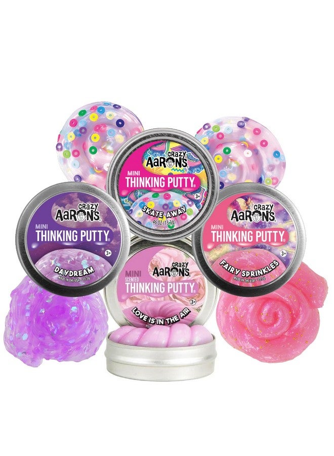 Matty's Toy Stop Crazy Aaron'S Putty Mini Tins Daydream, Skate Away, Fairy Sprinkles & Love Is In The Air Gift Set Bundle - 4 Pack (13.3G Each) - Image 1